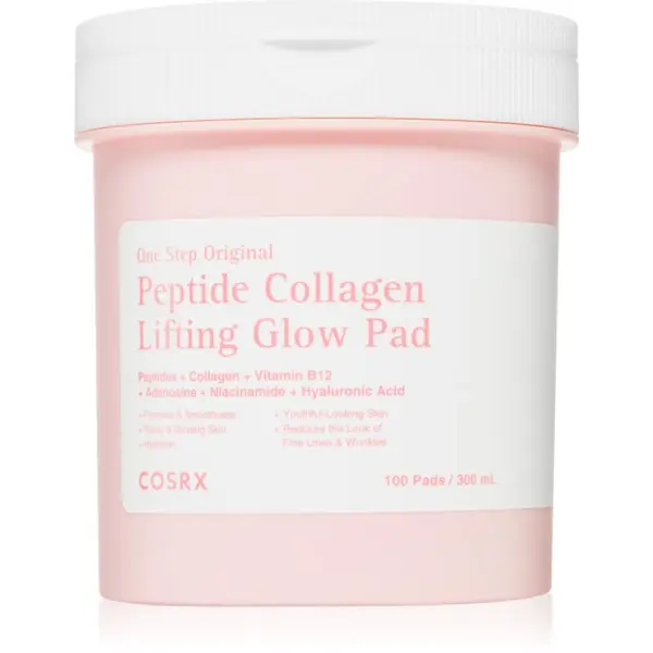 Cosrx Cosrx One Step Original Peptide Collagen Lifting Glow Pad tonizirajoče blazinice za učvrstitev in lifting obraza 100 kos