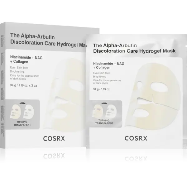 Cosrx Cosrx The Alpha-Arbutin Discoloration Care hidrogelna maska za poenotenje tona kože 3x34 g