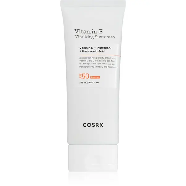 Cosrx Cosrx Vitamin E Vitalizing Sunscreen​ krema za sončenje za obraz proti znakom staranja SPF 50+ 150 ml