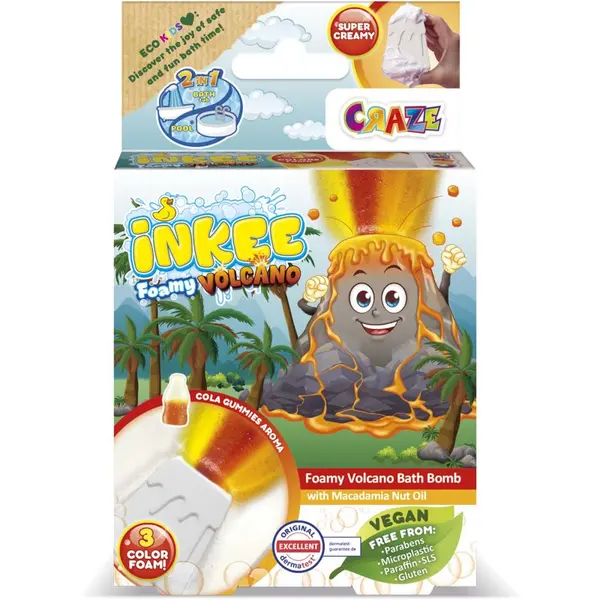 Craze Craze INKEE Foamy Volcano kroglica za kopel za otroke 1 kos