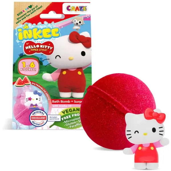 Craze Craze INKEE Hello Kitty šumeča kopalna krogla s figurico 1 kos