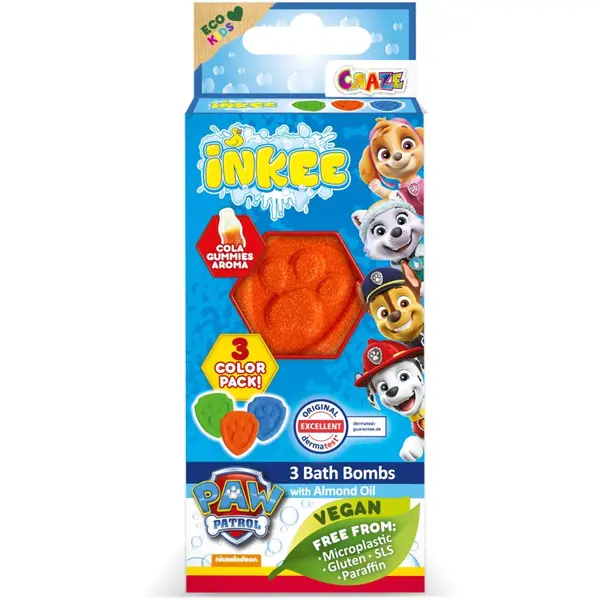 Craze Craze INKEE Paw Patrol kroglica za kopel za otroke 3x15 g