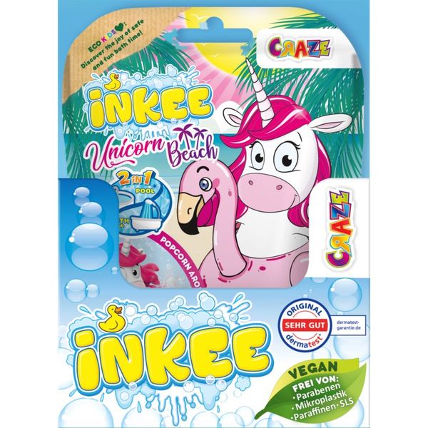 Craze Craze INKEE Unicorn Beach kroglica za kopel za otroke 1 kos