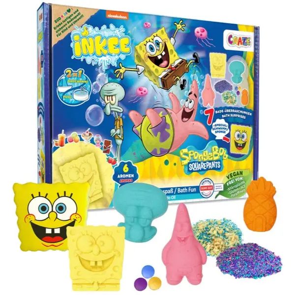 Craze Craze SpongeBob Gift Box šumeče kroglice za kopel v darilnem pakiranju