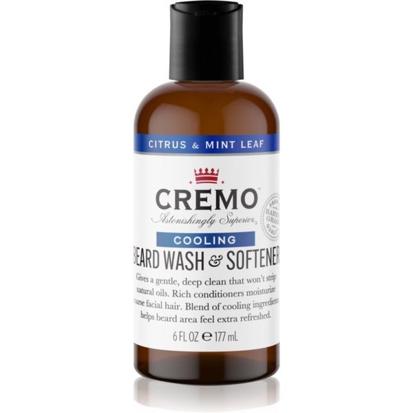 Cremo Cremo 2 in 1 Beard Wash & Softener šampon za brado za moške Citrus & Mint Leaf 177 ml