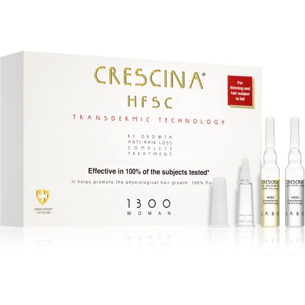 Crescina Crescina Transdermic 1300 Re-Growth and Anti-Hair Loss nega za spodbujanje rasti in proti izpadanju las za ženske 20x3,5 ml