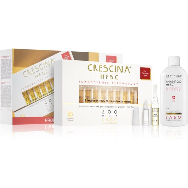 Crescina Crescina Transdermic 200 Re-Growth set za pospeševanje rasti las za moške