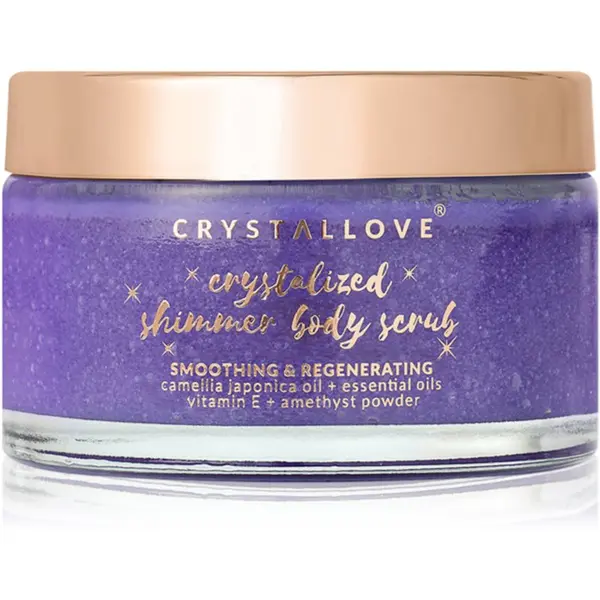 Crystallove Crystallove Amethyst Shimmer Body Scrub piling za telo 200 g