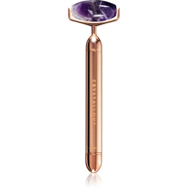 Crystallove Crystallove Amethyst Vibrating Roller valjček za masažo za obraz 1 kos