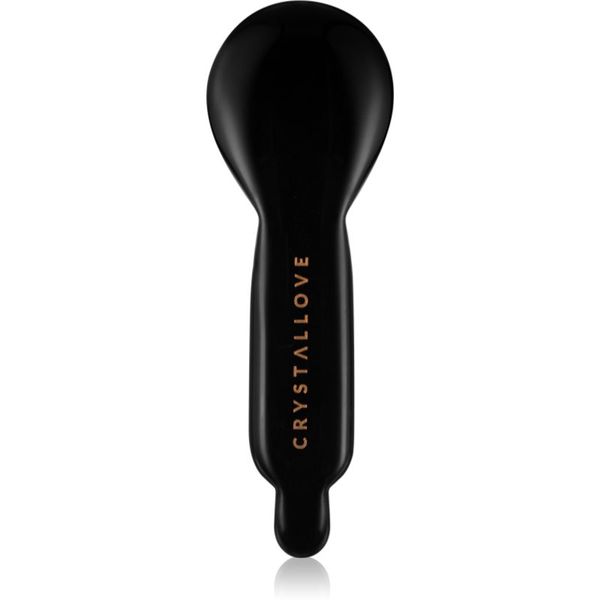 Crystallove Crystallove Black Obsidian Spoon Eye Gua Sha pripomoček za masažo za predel okoli oči 1 kos
