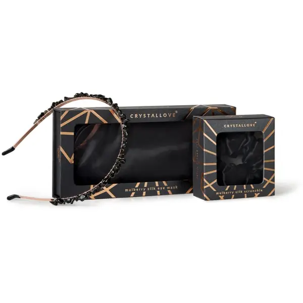 Crystallove Crystallove Black Silk Set set za lase