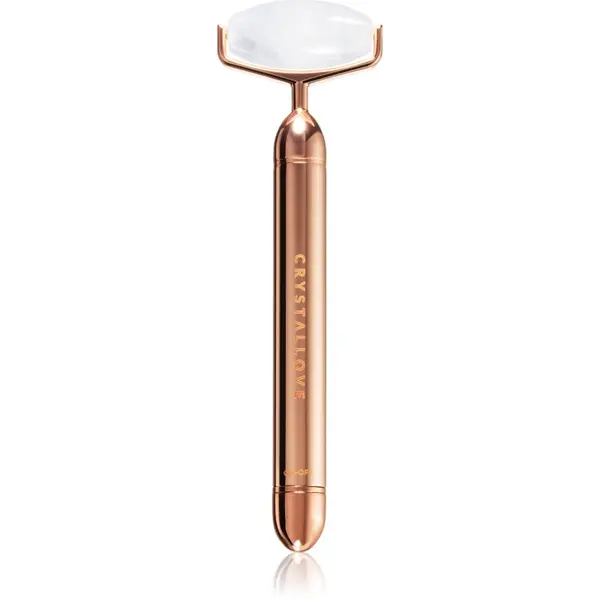 Crystallove Crystallove Clear Quartz Vibrating Roller pripomoček za masažo za obraz 1 kos