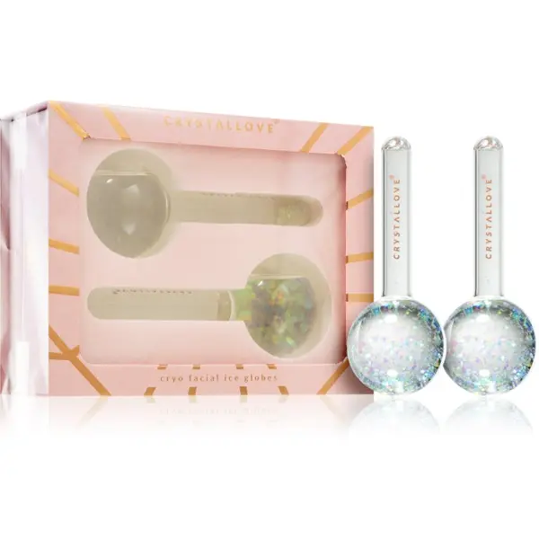 Crystallove Crystallove Cryo Cryolift Ice Globes Crystal pripomoček za masažo za obraz 2 kos
