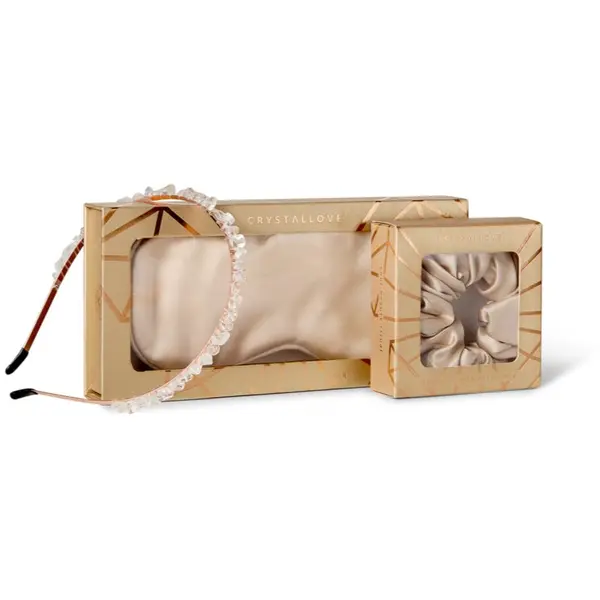 Crystallove Crystallove Gold Silk Set set za lase