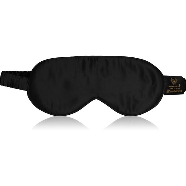 Crystallove Crystallove Men Silk Eye Mask maska za spanje Black 1 kos