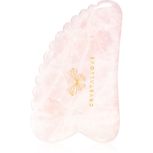 Crystallove Crystallove Rose Quartz 3D Gua Sha pripomoček za masažo