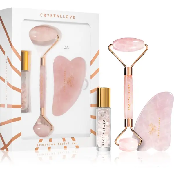 Crystallove Crystallove Rose Quartz Beauty Set set za nego obraza