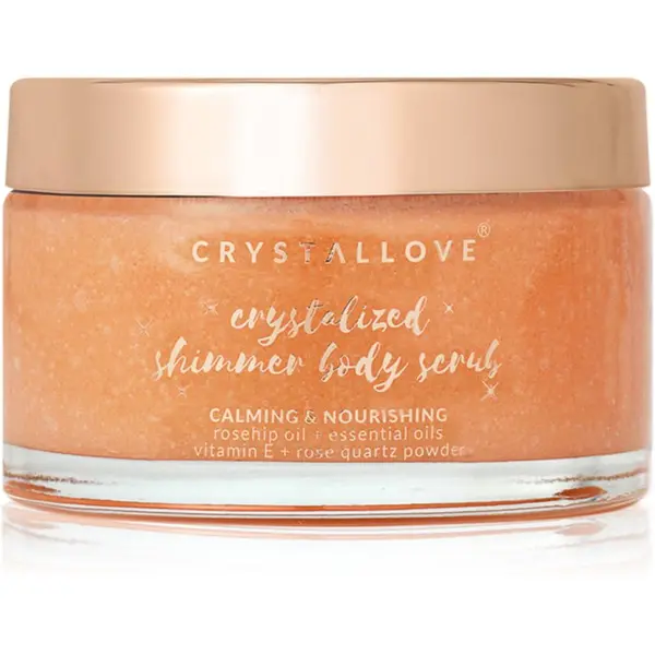 Crystallove Crystallove Rose Quartz Shimmer Body Scrub piling za telo 200 g