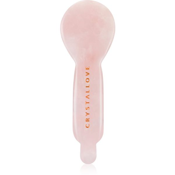 Crystallove Crystallove Rose Quartz Spoon Eye Gua Sha pripomoček za masažo za predel okoli oči 1 kos