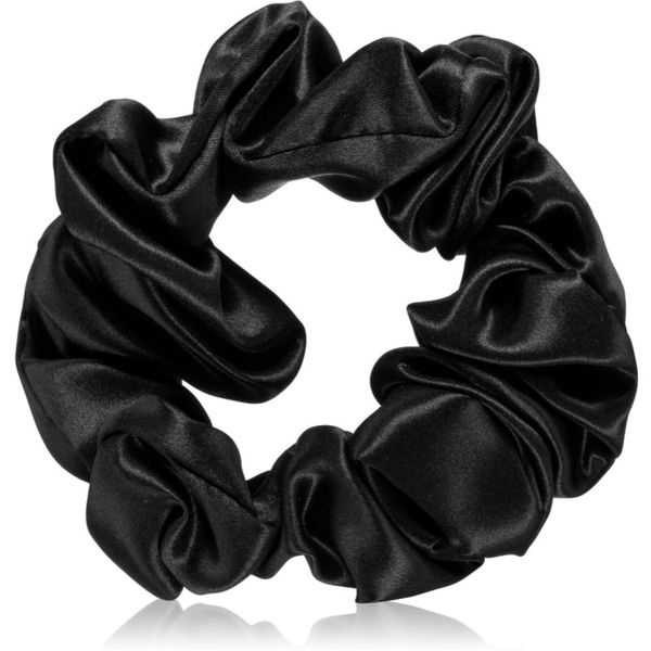 Crystallove Crystallove Silk Scrunchie svilena elastika za lase Black 1 kos