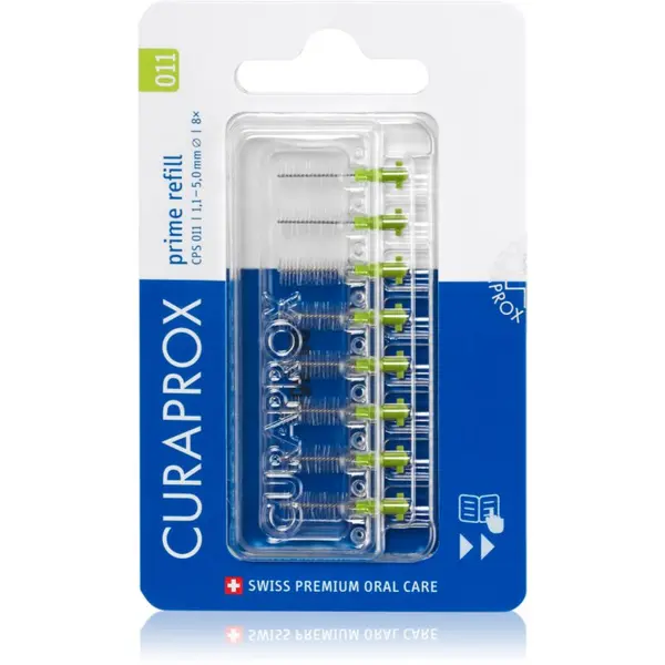 Curaprox Curaprox Prime Refill nadomestne medzobne ščetke v blistru CPS 011 1,1- 5,0 mm 8 kos
