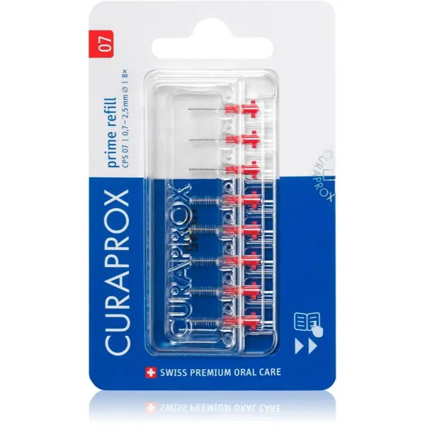 Curaprox Curaprox Prime Refill nadomestne medzobne ščetke v blistru CPS 07 0,7 - 2,5 mm 8 kos