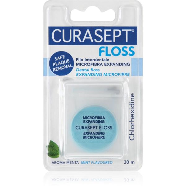 Curasept Curasept Dental Floss Expanding Microfibre posebna zobna nitka z antibakterijskim dodatkom Mint 30 m