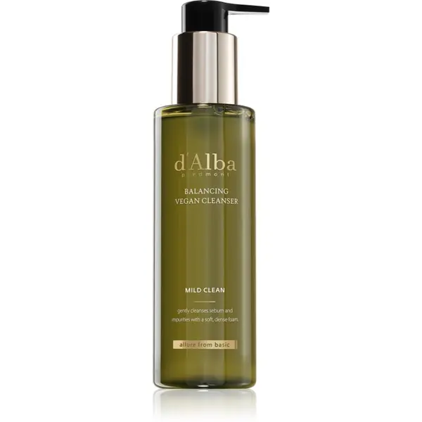 d'Alba d'Alba Mild Skin Balancing Vegan Cleanser vlažilni čistilni gel s pomirjajočim učinkom 200 ml