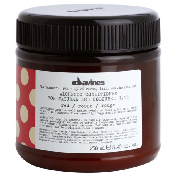 Davines Davines Alchemic Conditioner Red vlažilni balzam za intenzivnost barve las 250 ml