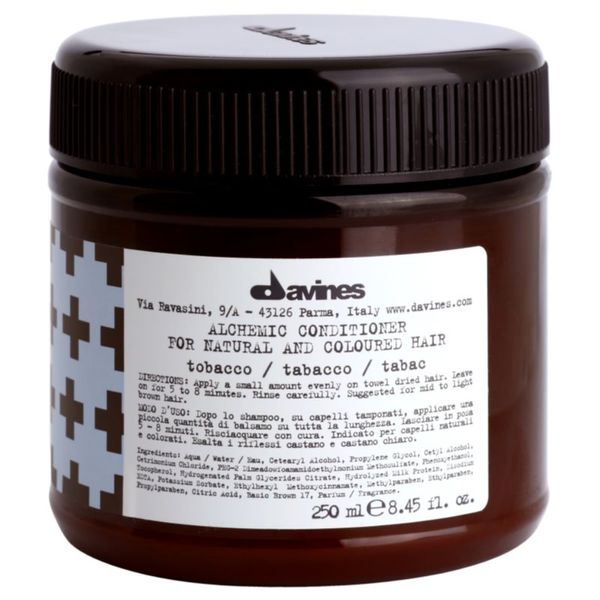 Davines Davines Alchemic Conditioner Tobacco vlažilni balzam za intenzivnost barve las 250 ml