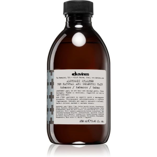 Davines Davines Alchemic Shampoo Tobacco vlažilni šampon za intenzivnost barve las 280 ml