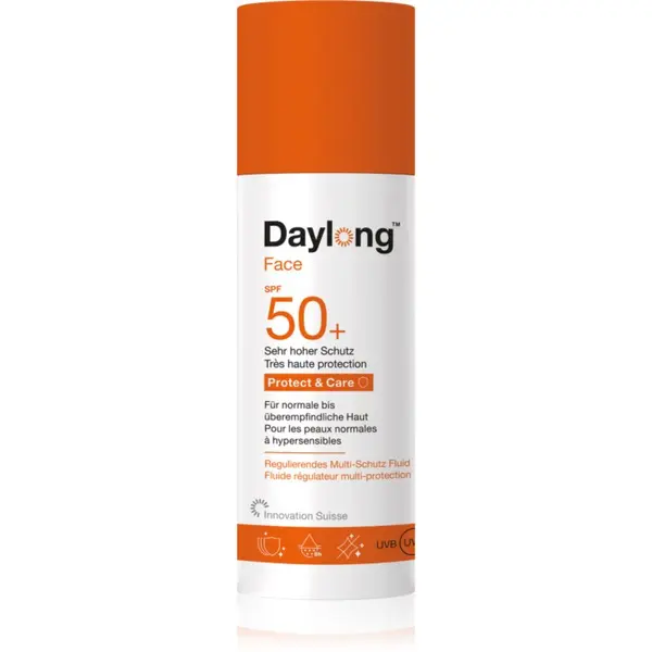 Daylong Daylong Protect & Care Face Fluid SPF50+ zaščitni fluid za vse tipe kože, vključno z občutljivo kožo SPF 50+ 50 ml