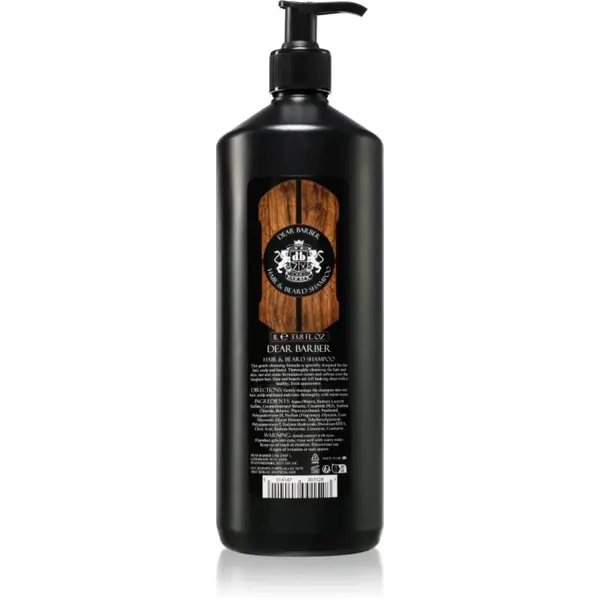 Dear Barber Dear Barber Shampoo šampon za lase in brado 1000 ml