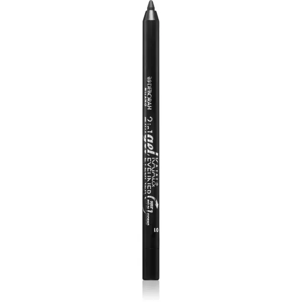 Deborah Milano Deborah Milano 2 In 1 Gel Kajal & Eyeliner dolgo obstojno gel črtalo za oči odtenek 01 Black 1.2 g