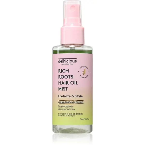 delhicious delhicious RICH ROOTS 5-in-1 Hair Oil Mist balzam brez spiranja v pršilu 75 ml
