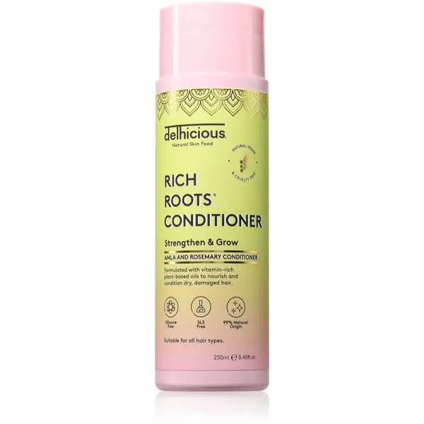 delhicious delhicious RICH ROOTS Repair & Shine Conditioner obnovitveni balzam za sijaj in mehkobo las 250 ml
