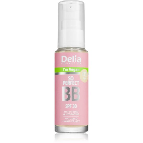 Delia Cosmetics Delia Cosmetics BB So Perfect matirajoča BB krema z vlažilnim učinkom odtenek 01 Light 30 ml