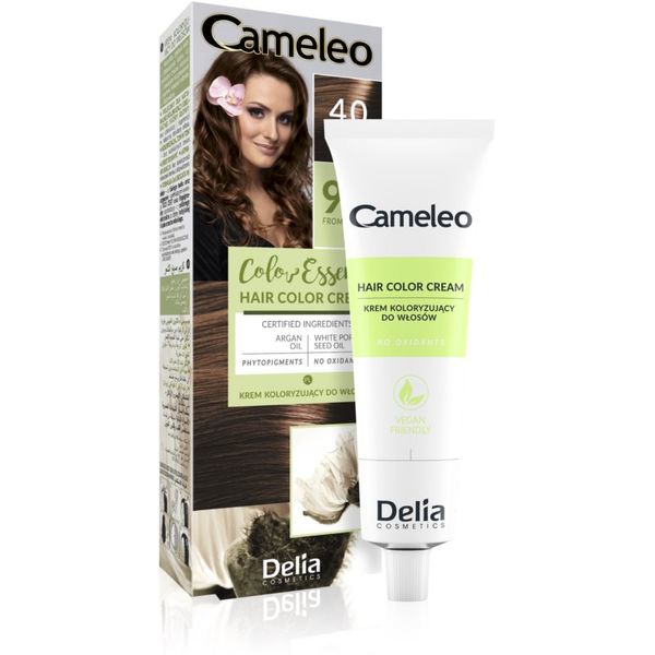 Delia Cosmetics Delia Cosmetics Cameleo Color Essence barva za lase v tubici odtenek 4.0 Brown 75 g