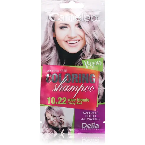 Delia Cosmetics Delia Cosmetics Cameleo Coloring Shampoo šampon za toniranje za lase odtenek 10.22 Rose Blonde 40 ml