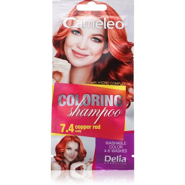 Delia Cosmetics Delia Cosmetics Cameleo Coloring Shampoo šampon za toniranje za lase odtenek 7.4 Copper Red 40 ml