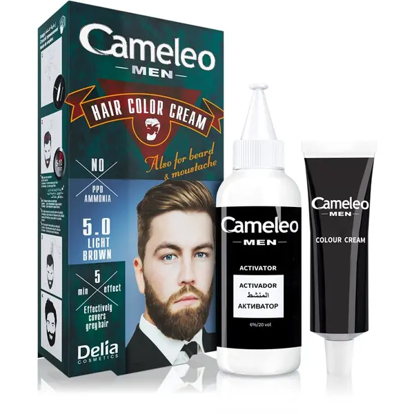 Delia Cosmetics Delia Cosmetics Cameleo Men barva za lase odtenek 5.0 Light Brown 30 ml