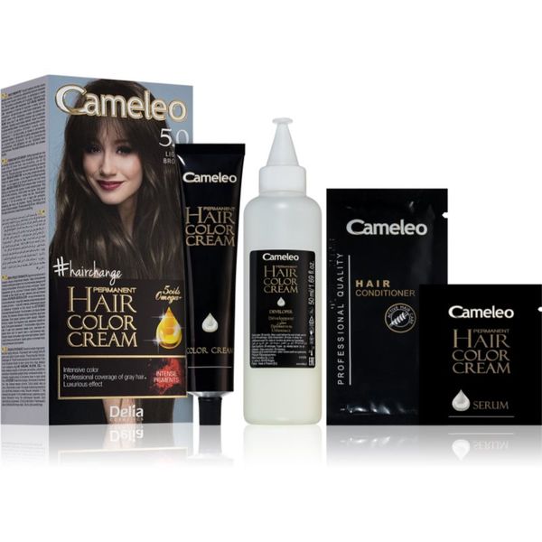 Delia Cosmetics Delia Cosmetics Cameleo Omega permanentna barva za lase odtenek 5.0 Light Brown