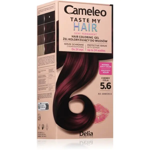 Delia Cosmetics Delia Cosmetics Cameleo Taste My Hair začasna barva za lase odtenek 5.6 Cherry Cola 1 kos