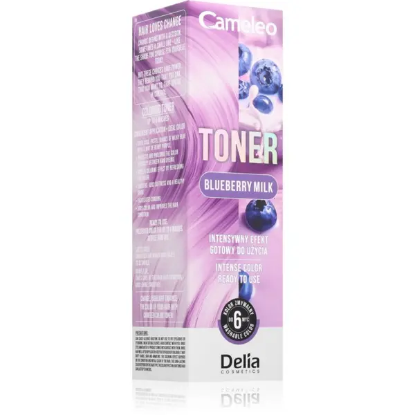 Delia Cosmetics Delia Cosmetics Cameleo Toner barvni toner za lase odtenek Blueberry Milk 75 ml