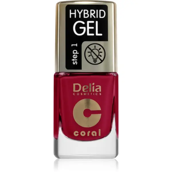 Delia Cosmetics Delia Cosmetics Coral Nail Enamel Hybrid Gel gel lak za nohte odtenek 103 Juicy Raspberry 11 ml
