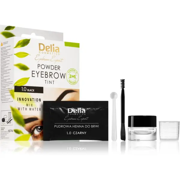 Delia Cosmetics Delia Cosmetics Eyebrow Expert tonirana barva za obrvi odtenek 1.0 Black 4 g