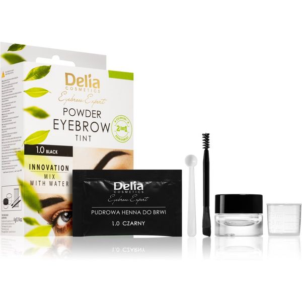 Delia Cosmetics Delia Cosmetics Eyebrow Expert tonirana barva za obrvi odtenek 1.0 Black 4 g