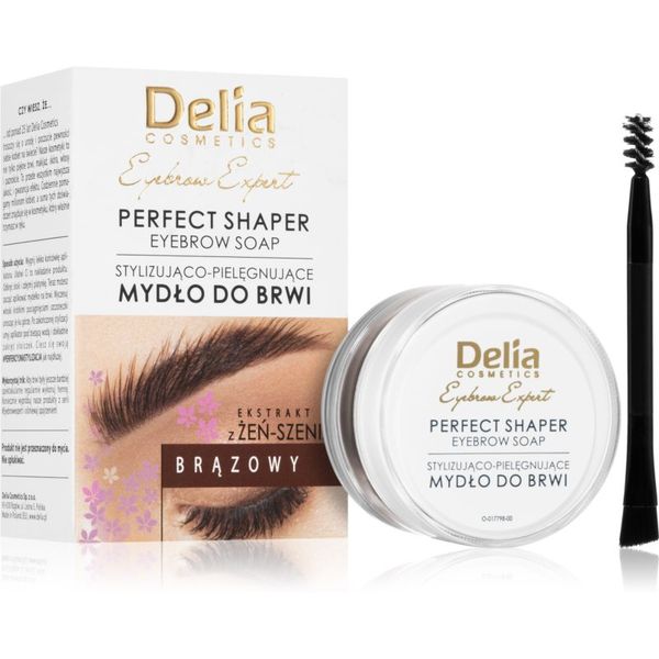 Delia Cosmetics Delia Cosmetics Eyebrow Expert vosek za fiksacijo obrvi odtenek Brown 10 ml