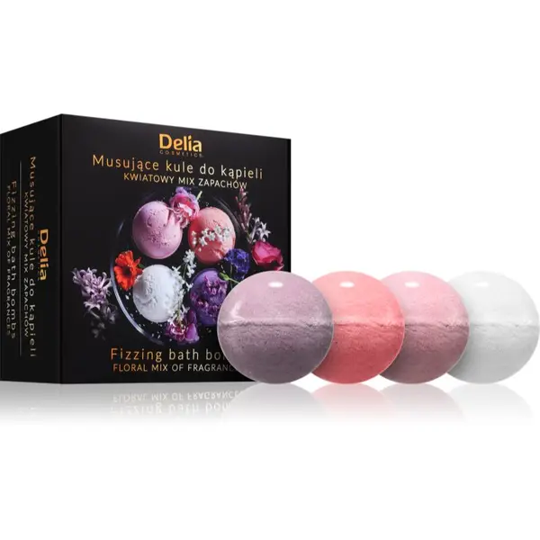 Delia Cosmetics Delia Cosmetics Fizzing Bath Bombs Floral Mix darilni set za kopel 4x100 g
