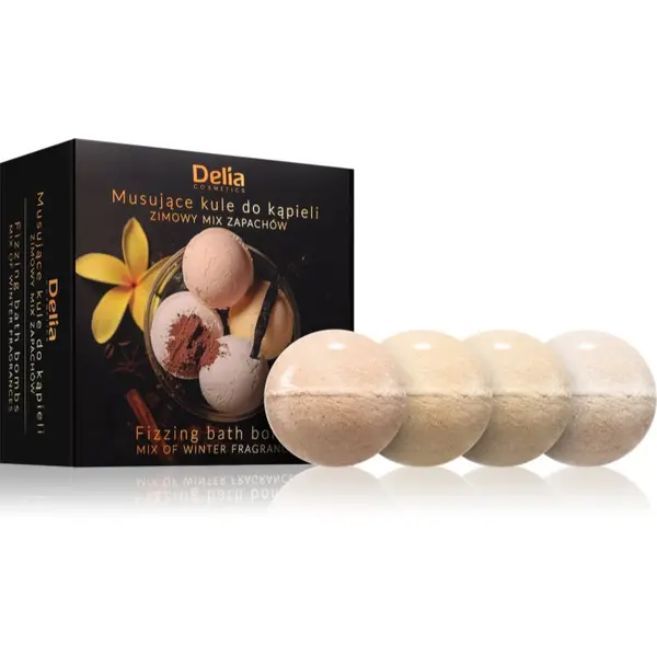 Delia Cosmetics Delia Cosmetics Fizzing Bath Bombs Winter Mix darilni set za kopel 4x100 g